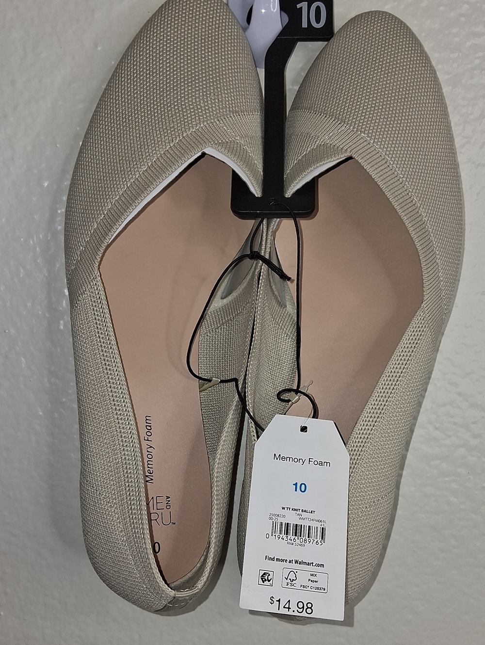 Time and Tru Women's Beige Slip-On Flats